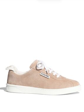Chanel Interlocking CC Logo Suede Sneakers Size 39